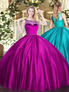 Sleeveless Beading Zipper Quinceanera Dress
