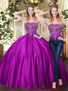 Sleeveless Beading Lace Up Sweet 16 Quinceanera Dress