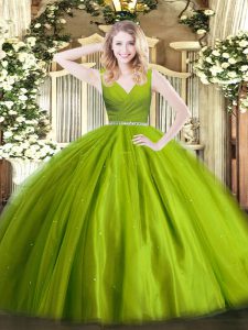 Sleeveless Zipper Floor Length Beading Sweet 16 Quinceanera Dress