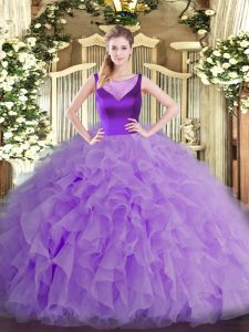 Fantastic Sleeveless Beading and Ruffles Side Zipper Quinceanera Dresses