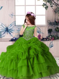 Sleeveless Beading and Pick Ups Zipper Pageant Dress Wholesale