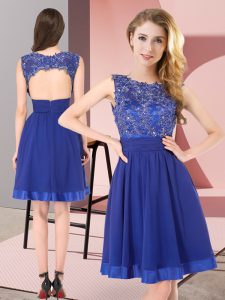 Latest Sleeveless Backless Mini Length Beading and Appliques Dama Dress for Quinceanera