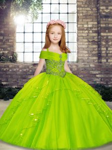 Dramatic Sleeveless Tulle Lace Up Pageant Dresses for Party and Sweet 16 and Wedding Party
