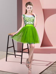 Fantastic Sleeveless Mini Length Lace Zipper Damas Dress