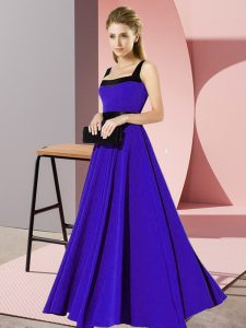 Designer Blue Sleeveless Chiffon Zipper Quinceanera Court Dresses for Wedding Party