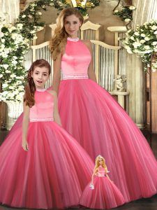 Designer Sleeveless Beading Backless Quinceanera Dresses
