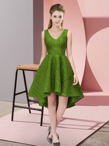 Best High Low Damas Dress V-neck Sleeveless Zipper