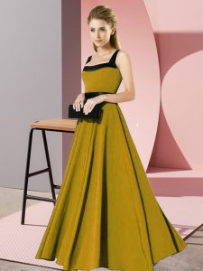 Hot Selling Square Sleeveless Chiffon Damas Dress Belt Zipper