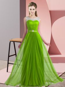 Top Selling Sleeveless Beading Lace Up Vestidos de Damas