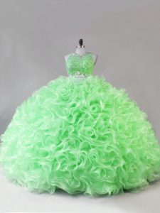 Vestidos de Quinceanera Sweet 16 and Quinceanera with Beading Scoop Sleeveless Zipper