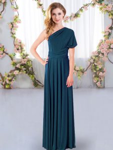 Wonderful Sleeveless Ruching Criss Cross Quinceanera Court of Honor Dress