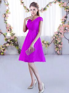 Cap Sleeves Lace Lace Up Vestidos de Damas