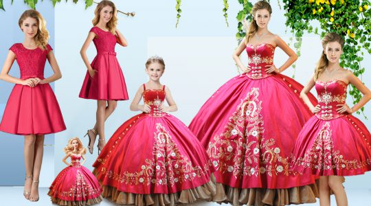 Floor Length Ball Gowns Sleeveless Hot Pink Quince Ball Gowns Lace Up
