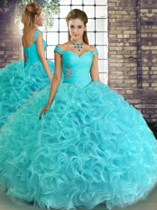 New Arrival Sleeveless Lace Up Floor Length Beading Quinceanera Gown