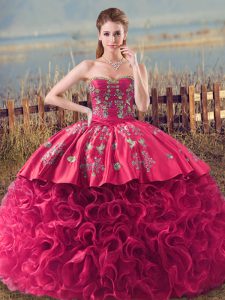 Ball Gowns Sleeveless Coral Red Quinceanera Dress Lace Up