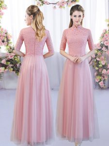 Half Sleeves Lace Zipper Damas Dress