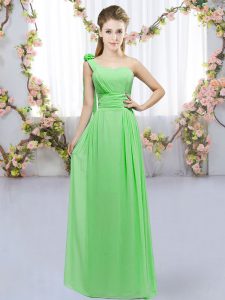 Best Selling Sleeveless Floor Length Hand Made Flower Lace Up Court Dresses for Sweet 16 with