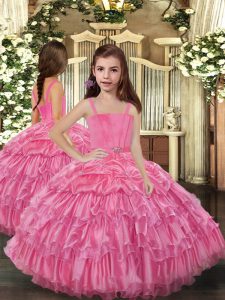 Custom Design Sleeveless Ruffled Layers Lace Up Pageant Dresses