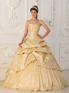 Custom Made Champagne Pick Ups Sweet 15 Dresses online