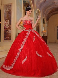 Design Your Own Red Sweet Sixteen Dresses with Embroidery