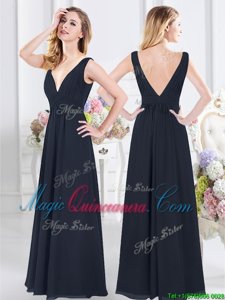 Lovely Sleeveless Ruching Backless Quinceanera Court Dresses