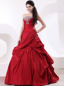 Cheap A-line Beaded Strapless Quinces Dresses in La Esperanza