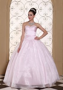 Popular Sweetheart Baby Pink Dress for Quince in Comitancillo