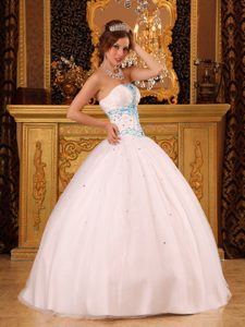 Strapless Rhinestones White Sweet Sixteen Quinceanera Dresses