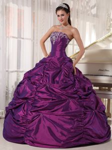 Customize Purple Appliques Quinceanera Dresses Pick-ups for Halifax