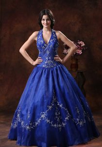 Toowoomba New Halter Top Organza Quinceanera Dress Embroidery