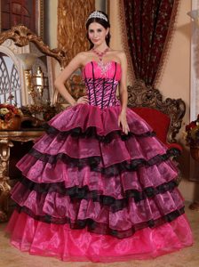 Multi-tiered Dresses for a Quince Sweetheart Zebra Print for Vancouver