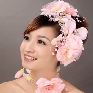 Lovely Taffeta Hand Made Flowers Beading Lace Fascinators