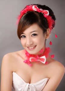 Red Feather and Bowknot Beading Hairband