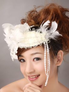 White Feather Wedding and Outdoor Lace Women ? s Fascinators