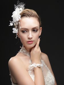 Beautiful Net Fascinators With Imitation Pearls And Flowers