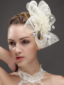Fashionable Flower Shaped Fascinators Adorned With Imitation Pearls And Rhinestones