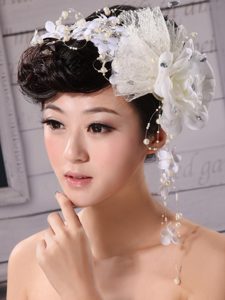 Pure Tulle and Chiffon With Imitation Pearls Fascinators