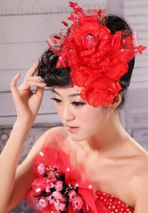 Best Red and Tulle For Headpieces With Beading