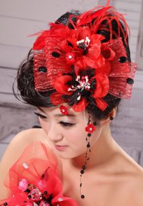 High Quality Little Hat Feather Tulle and Beading