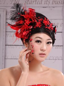 Red Best Sale Hat Flower Wedding Headpieces