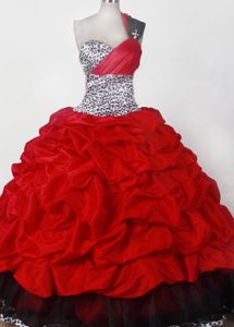 Leopard One Shoulder Little Girl Pageant Dress Pick-ups Decorate