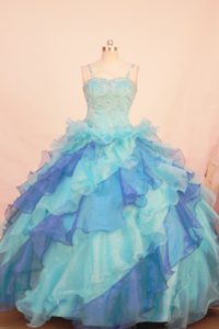 Multi-color Ruffled Layers Decorate Glitz Pageant Dresses with Straps