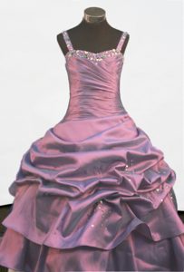 Purple A-line Beading Pick-ups Straps Glitz Pageant Dresses in Atlanta