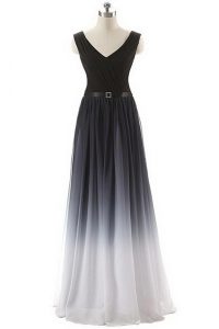 Discount Sleeveless Lace Up Floor Length Belt Mother Of The Bride Dress