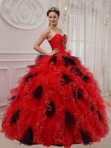 Upscale Sweetheart Ball Gown Ruffled Dress for Quince in Chisec