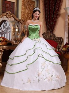 Two-toned Ball Gown Embroidery Quinceanera Dresses on Sale