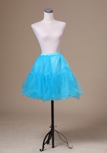 Aqua Blue Mini-length Custom Made Petticoat