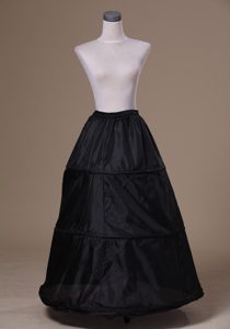 Modest Organza Black Floor-length Wedding Petticoat