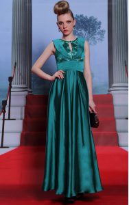 Best Selling Scoop Floor Length Side Zipper Mother Of The Bride Dress Teal for Prom and Party with Belt