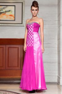 Most Popular Sweetheart Sleeveless Chiffon Mother Of The Bride Dress Beading and Ruching Side Zipper